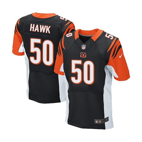 [Elite] Hawk Cincinnati Football Team Jersey -Cincinnati #50 A.J. Hawk Jersey (Black)