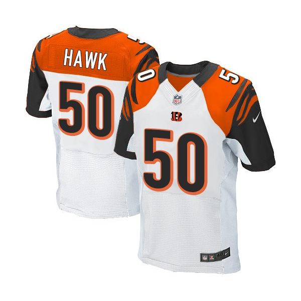 [Elite] Hawk Cincinnati Football Team Jersey -Cincinnati #50 A.J. Hawk Jersey (White)