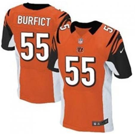 [Elite] Burfict Cincinnati Football Team Jersey -Cincinnati #55 Vontaze Burfict Jersey (Orange)