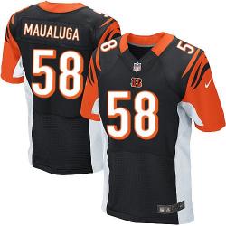 [Elite] Maualuga Cincinnati Football Team Jersey -Cincinnati #58 Rey Maualuga Jersey (Black)