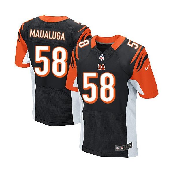 [Elite] Maualuga Cincinnati Football Team Jersey -Cincinnati #58 Rey Maualuga Jersey (Black)