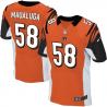 [Elite] Maualuga Cincinnati Football Team Jersey -Cincinnati #58 Rey Maualuga Jersey (Orange)