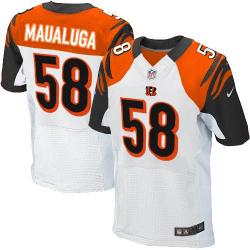 [Elite] Maualuga Cincinnati Football Team Jersey -Cincinnati #58 Rey Maualuga Jersey (White)