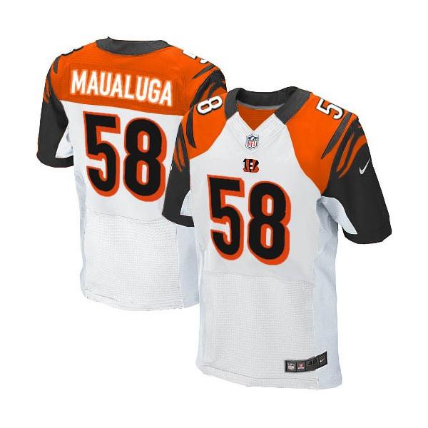 [Elite] Maualuga Cincinnati Football Team Jersey -Cincinnati #58 Rey Maualuga Jersey (White)