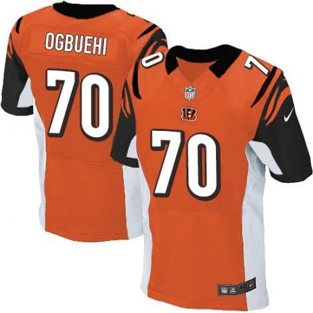 [Elite] Ogbuehi Cincinnati Football Team Jersey -Cincinnati #70 Cedric Ogbuehi Jersey (Orange)