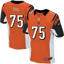 [Elite] Still Cincinnati Football Team Jersey -Cincinnati #75 Devon Still Jersey (Orange)