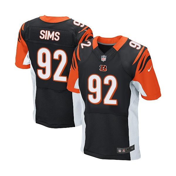 [Elite] Sims Cincinnati Football Team Jersey -Cincinnati #92 Pat Sims Jersey (Black)