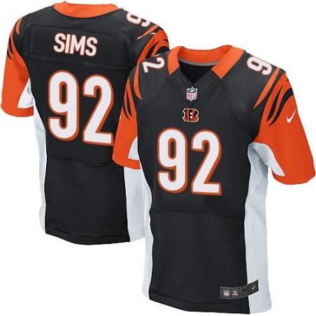 [Elite] Sims Cincinnati Football Team Jersey -Cincinnati #92 Pat Sims Jersey (Black)