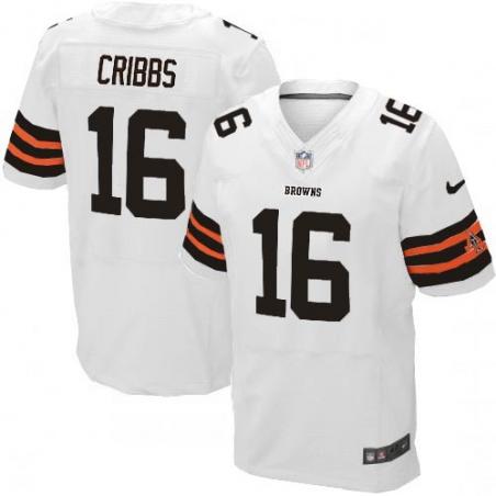 [Elite] Cribbs Cleveland Football Team Jersey -Cleveland #16 Josh Cribbs Jersey (White)