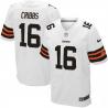 [Elite] Cribbs Cleveland Football Team Jersey -Cleveland #16 Josh Cribbs Jersey (White)