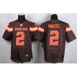 [Elite] Manziel Cleveland Football Team Jersey -Cleveland #2 Johnny Manziel Jersey (Brown, 2015 new)