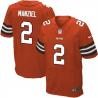 [Elite] Manziel Cleveland Football Team Jersey -Cleveland #2 Johnny Manziel Jersey (Orange)