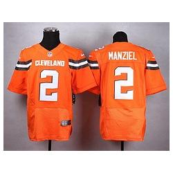 [Elite] Manziel Cleveland Football Team Jersey -Cleveland #2 Johnny Manziel Jersey (Orange, 2015 new)