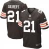 [Elite] Gilbert Cleveland Football Team Jersey -Cleveland #21 Justin Gilbert Jersey (Brown)