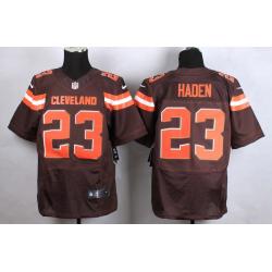 [Elite] Haden Cleveland Football Team Jersey -Cleveland #23 Joe Haden Jersey (Brown, 2015 new)