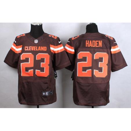 [Elite] Haden Cleveland Football Team Jersey -Cleveland #23 Joe Haden Jersey (Brown, 2015 new)