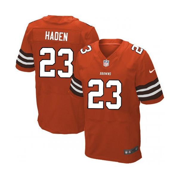 [Elite] Haden Cleveland Football Team Jersey -Cleveland #23 Joe Haden Jersey (Orange)