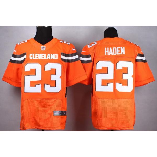 [Elite] Haden Cleveland Football Team Jersey -Cleveland #23 Joe Haden Jersey (Orange, 2015 new)