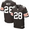 [Elite] West Cleveland Football Team Jersey -Cleveland #28 Terrance West Jersey (Brown)