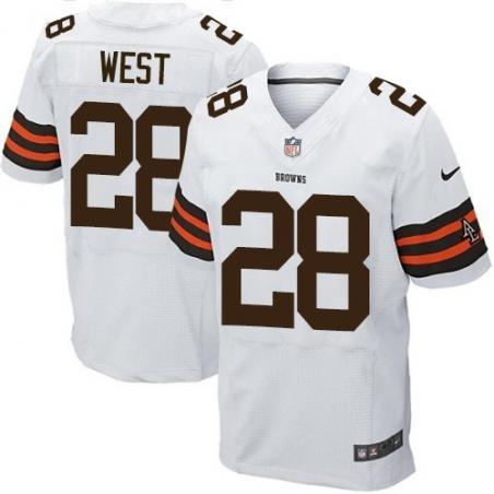 [Elite] West Cleveland Football Team Jersey -Cleveland #28 Terrance West Jersey (White)