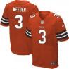 [Elite] Weeden Cleveland Football Team Jersey -Cleveland #3 Brandon Weeden Jersey (Orange)