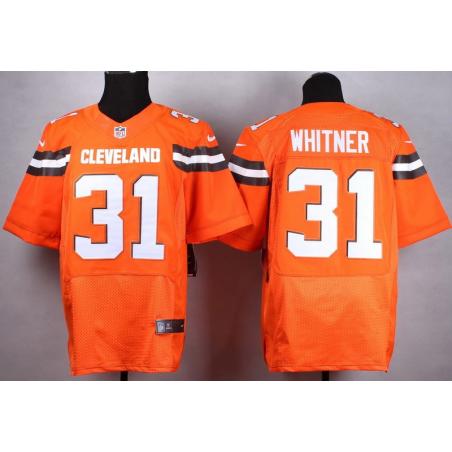 [Elite] Whitner Cleveland Football Team Jersey -Cleveland #31 Donte Whitner Jersey (Orange, 2015 new)