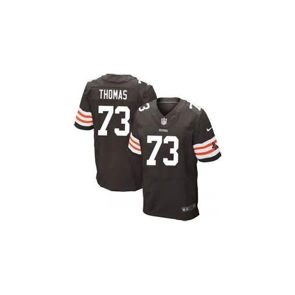 [Elite] Thomas Cleveland Football Team Jersey -Cleveland #73 Joe Thomas Jersey (Brown)