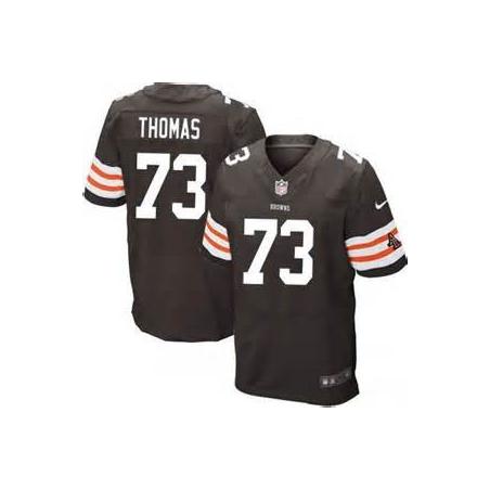 [Elite] Thomas Cleveland Football Team Jersey -Cleveland #73 Joe Thomas Jersey (Brown)