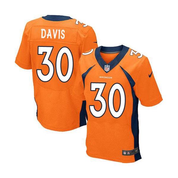 [elite]terrell Davis Denver Football Team Jersey(orange) Free Shipping