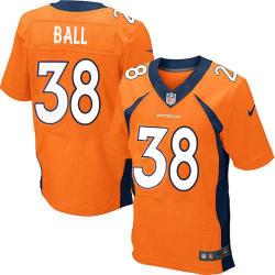 [Elite] Ball Denver Football Team Jersey -Denver #38 Montee Ball Jersey (Orange)