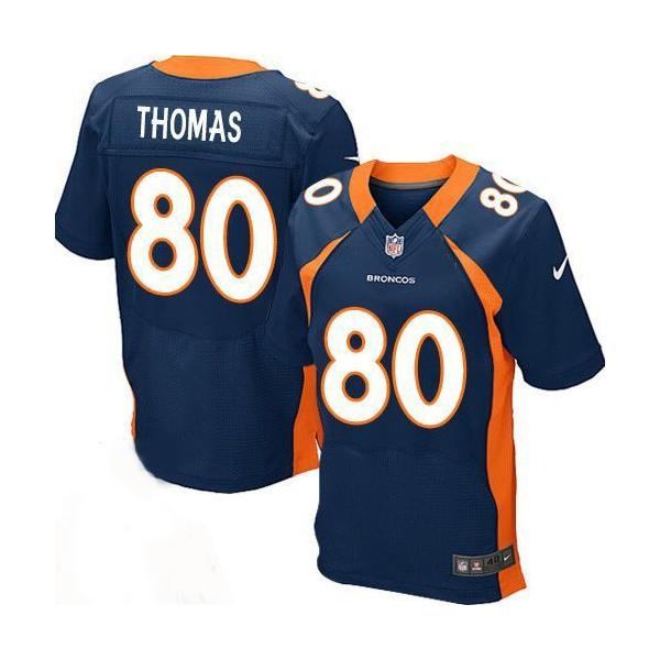 [Elite] Thomas Denver Football Team Jersey -Denver #80 Julius Thomas Jersey (Blue)