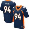 [Elite] Ware Denver Football Team Jersey -Denver #94 DeMarcus Ware Jersey (Blue)