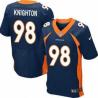 [Elite] Knighton Denver Football Team Jersey -Denver #98 Terrance Knighton Jersey (Blue)