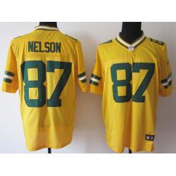 Elite Jordy Nelson Green Bay Football Team Jersey Yellow Free Shipping