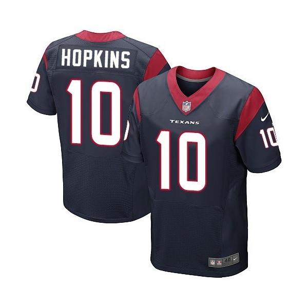 [Elite] Hopkins Houston Football Team Jersey -Houston #10 DeAndre Hopkins Jersey (Blue)