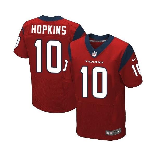 [Elite] Hopkins Houston Football Team Jersey -Houston #10 DeAndre Hopkins Jersey (Red)