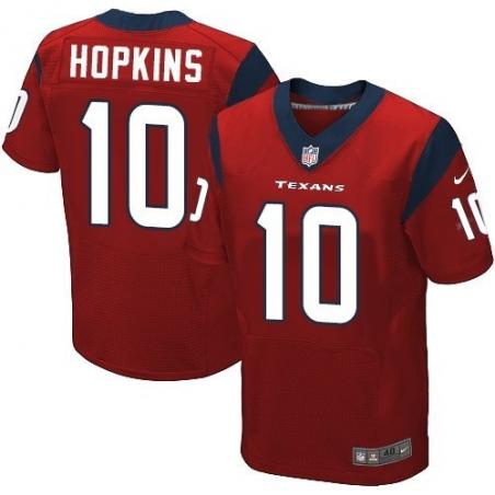 [Elite] Hopkins Houston Football Team Jersey -Houston #10 DeAndre Hopkins Jersey (Red)