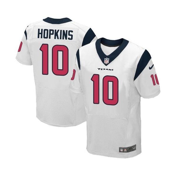 [Elite] Hopkins Houston Football Team Jersey -Houston #10 DeAndre Hopkins Jersey (White)