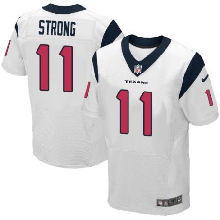 [Elite] Strong Houston Football Team Jersey -Houston #11 Jaelen Strong Jersey (White)