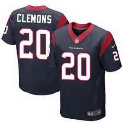 [Elite] Clemons Houston Football Team Jersey -Houston #20 Chris Clemons Jersey (Blue)