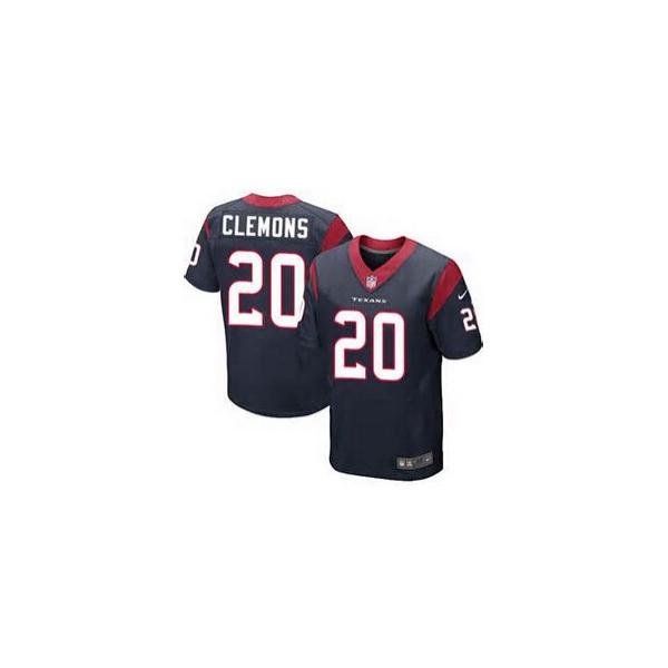 [Elite] Clemons Houston Football Team Jersey -Houston #20 Chris Clemons Jersey (Blue)