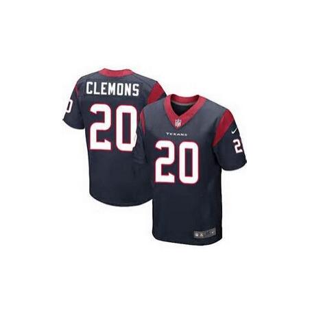 [Elite] Clemons Houston Football Team Jersey -Houston #20 Chris Clemons Jersey (Blue)