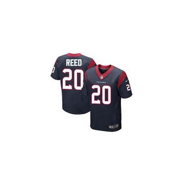 [Elite] Reed Houston Football Team Jersey -Houston #20 Ed Reed Jersey (Blue)