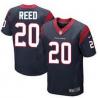 [Elite] Reed Houston Football Team Jersey -Houston #20 Ed Reed Jersey (Blue)