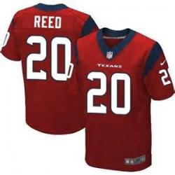 [Elite] Reed Houston Football Team Jersey -Houston #20 Ed Reed Jersey (Red)