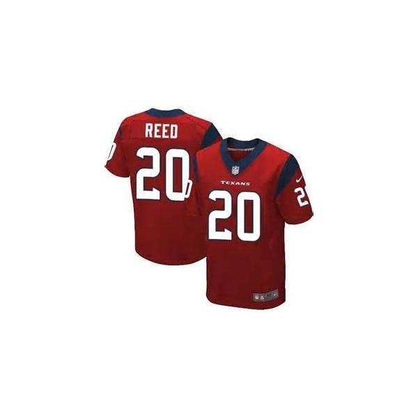 [Elite] Reed Houston Football Team Jersey -Houston #20 Ed Reed Jersey (Red)