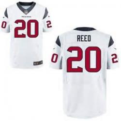 [Elite] Reed Houston Football Team Jersey -Houston #20 Ed Reed Jersey (White)