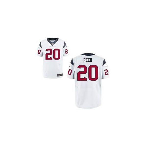 [Elite] Reed Houston Football Team Jersey -Houston #20 Ed Reed Jersey (White)