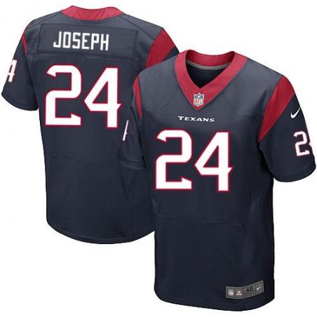 [Elite] Joseph Houston Football Team Jersey -Houston #24 Johnathan Joseph Jersey (Blue)