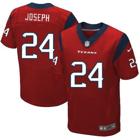 [Elite] Joseph Houston Football Team Jersey -Houston #24 Johnathan Joseph Jersey (Red)